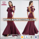 2016 elegant women red carpet ruffled cold shoulder fishtail maxi prom dress