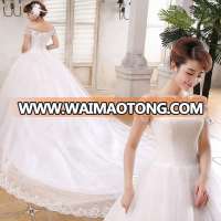 Wholesale Korea Style Beaded Lace Bridal Wedding Dress/Gown with fish tail