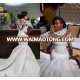 NE309 Off The Shoulder Beach Wedding Dresses Lace And Tulle Cap Sleeves Mermaid Wedding Dress Count Train African Bridal Gowns