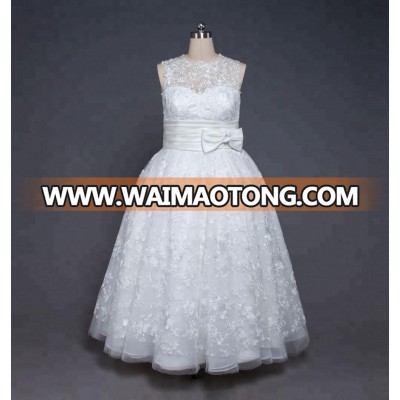 Floor Length Sleeveless Little Bride Dresses