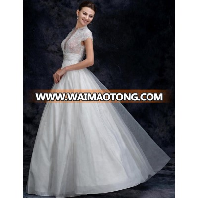 High Neck Wholesale Bridal Gown China Custom Made Wedding Dresses