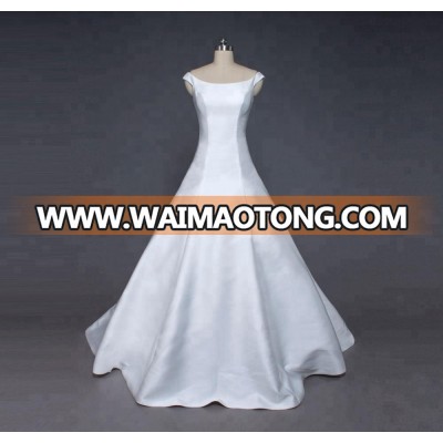 Simple Strap Satin Wedding Dresses Patterns