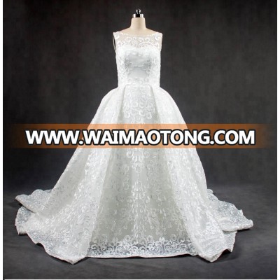 Long Tail A-Line Lace Waimaotong Bridal Gowns